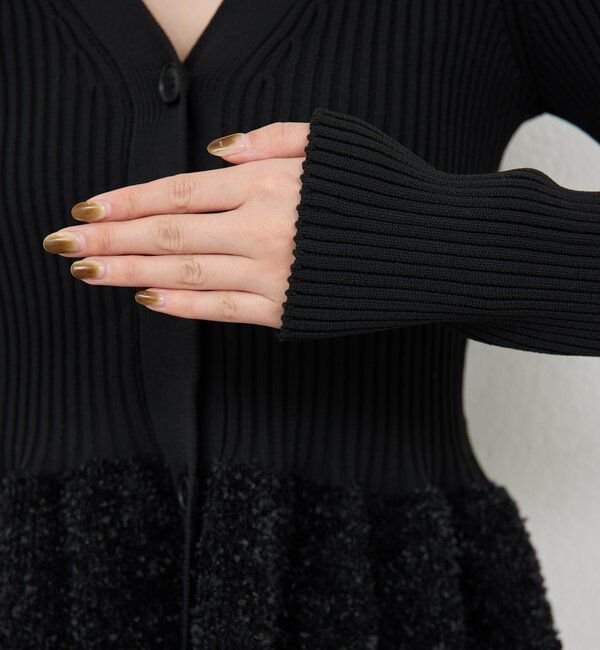  「【手洗い可】ファンシーペプラムカーデ」|ニット・セーター|