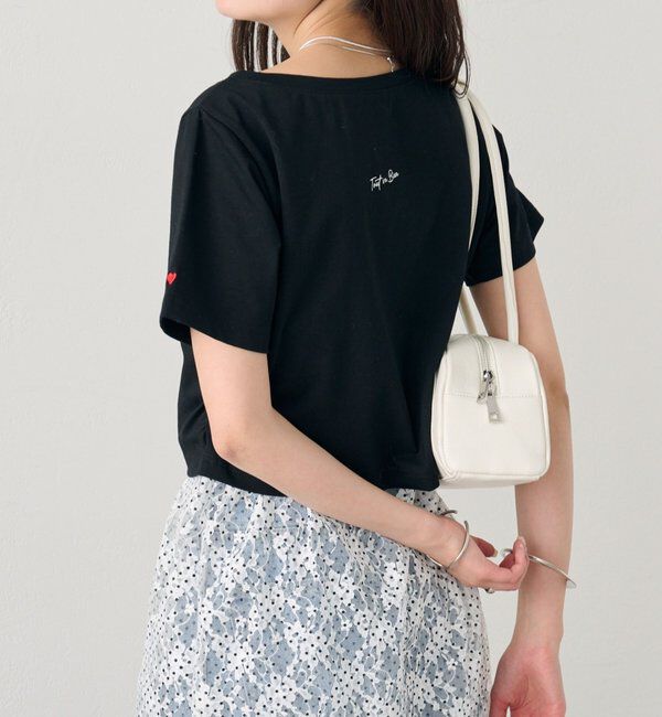  「バックロゴプリントちびTシャツ」|Tシャツ・カットソー|ブラック