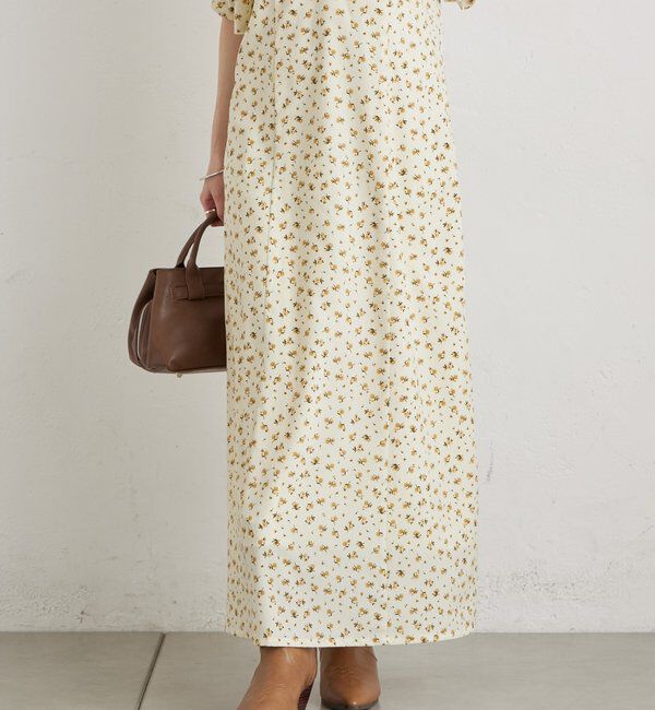  「襟付きフラワーワンピース」|ワンピース|