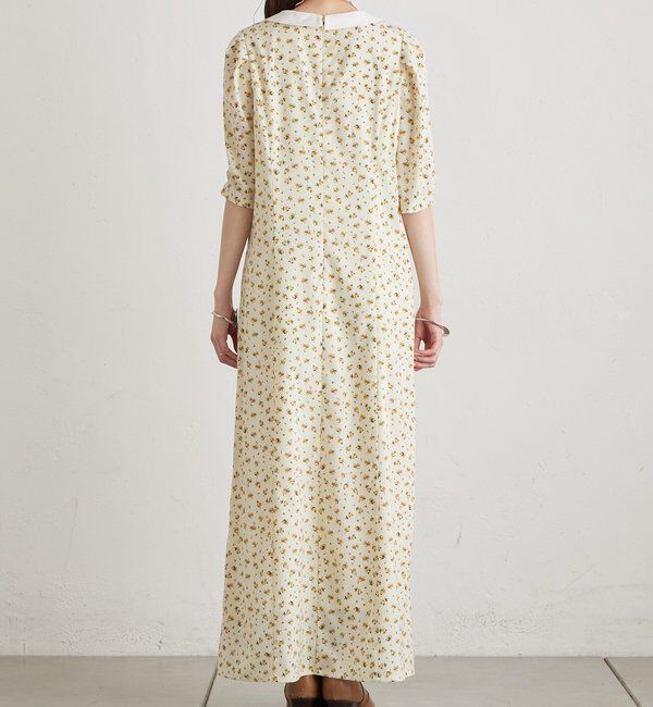  「襟付きフラワーワンピース」|ワンピース|