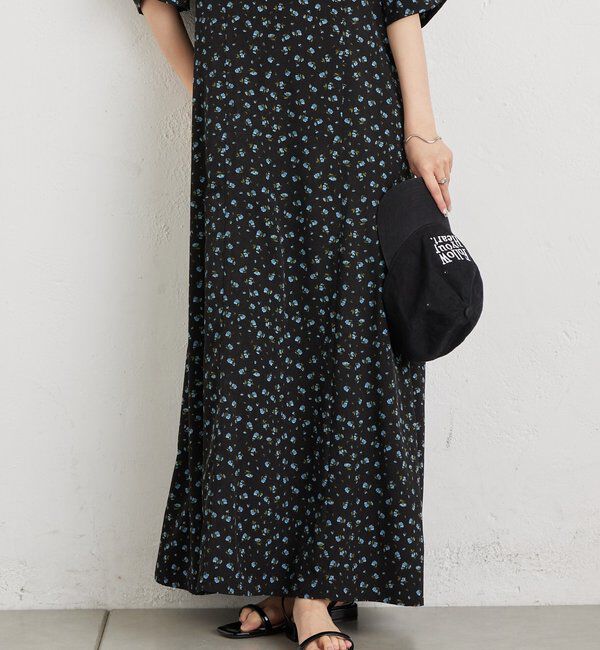  「襟付きフラワーワンピース」|ワンピース|