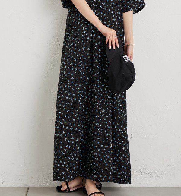  「襟付きフラワーワンピース」|ワンピース|