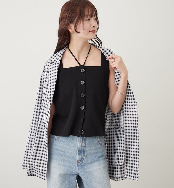  「ホルターニットタンクトップ」|キャミソール|