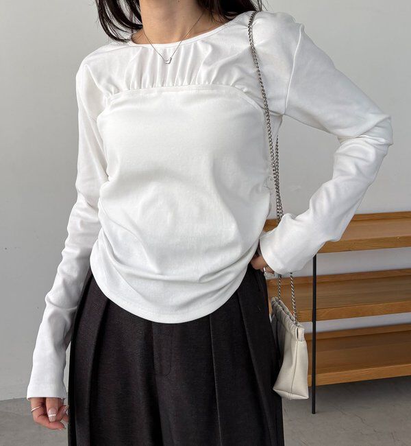  「ベア切替ギャザーT」|Tシャツ・カットソー|