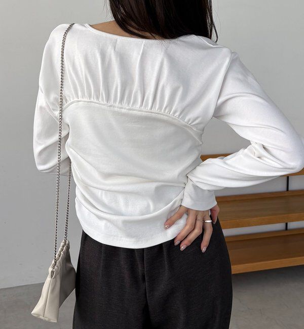  「ベア切替ギャザーT」|Tシャツ・カットソー|