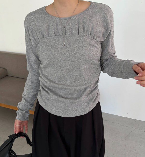  「ベア切替ギャザーT」|Tシャツ・カットソー|