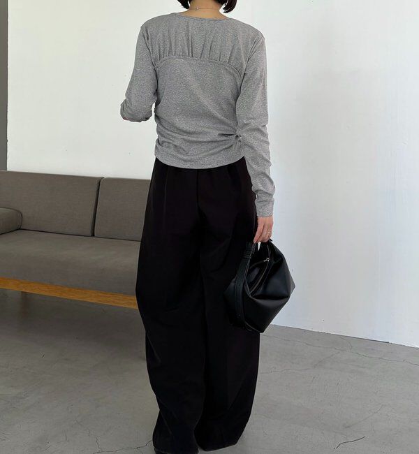  「ベア切替ギャザーT」|Tシャツ・カットソー|