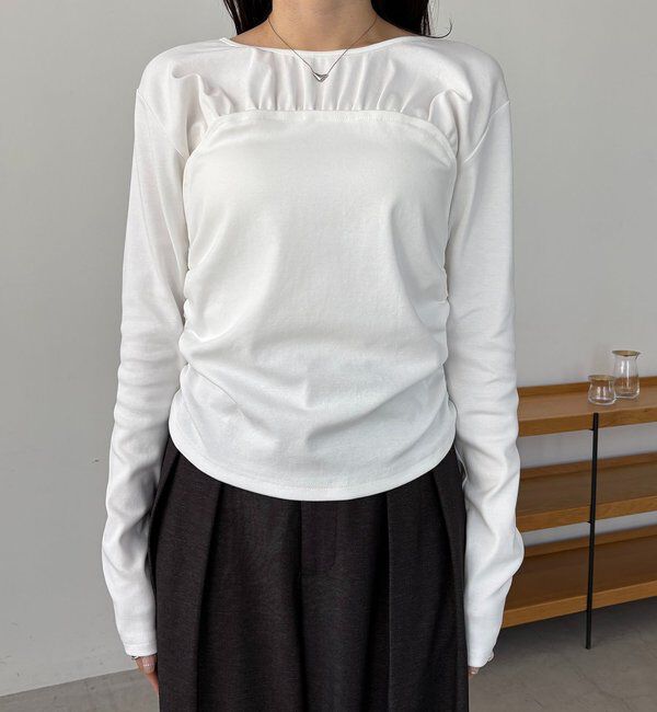  「ベア切替ギャザーT」|Tシャツ・カットソー|