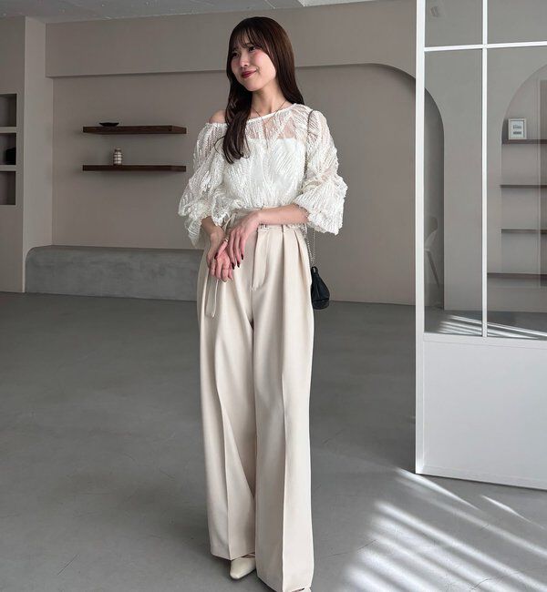  「【yuu企画】【サイズ展開あり】アシメウエストパンツ」|チノ|