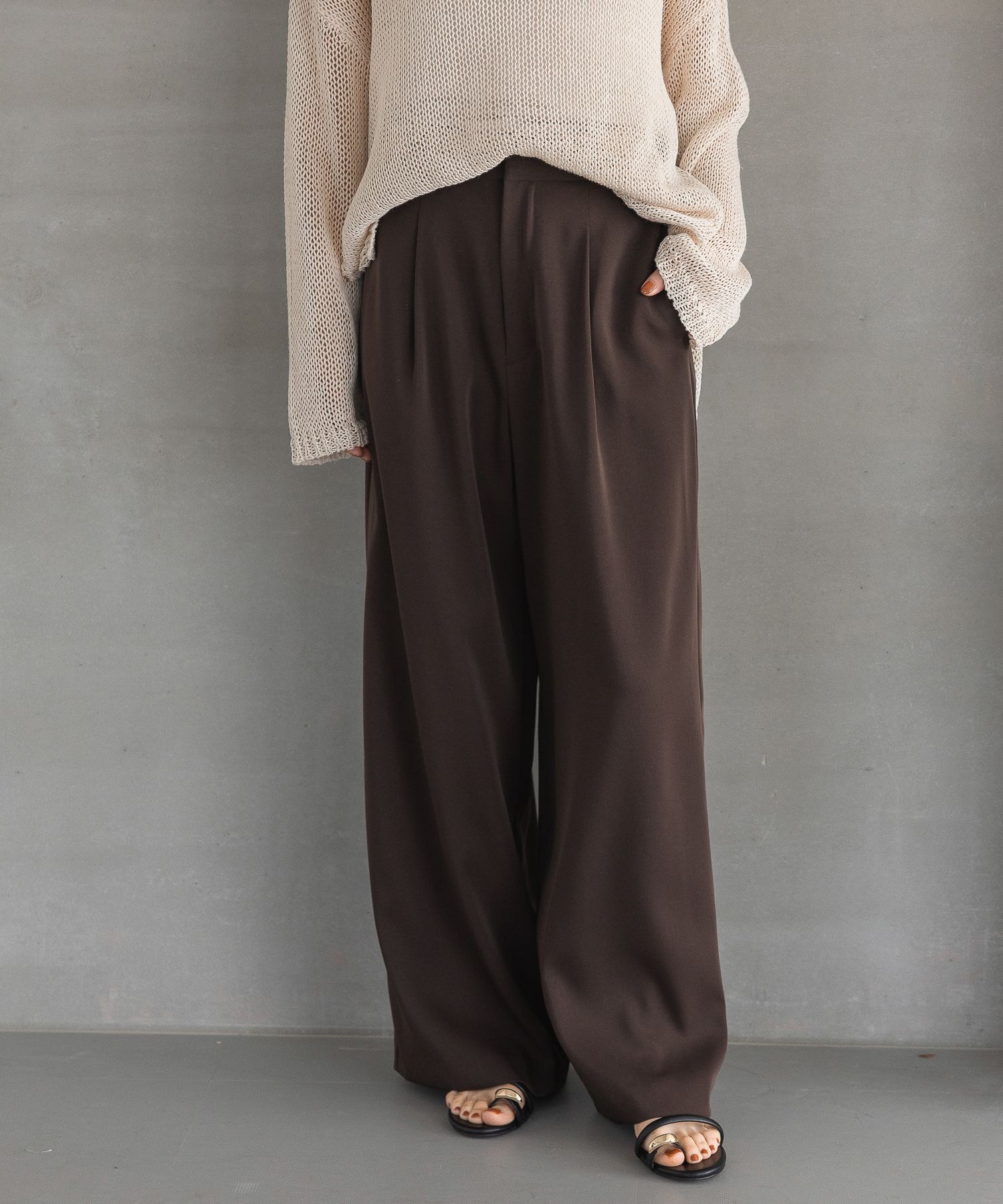 A part by 「【洗える】きれいめイージーストレートパンツ」|その他|