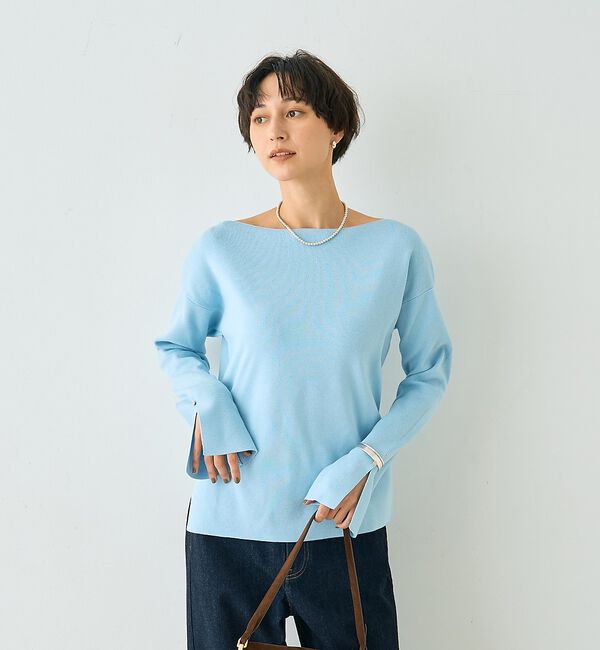 Rouge vif「スムーススリットニットプルオーバー」|ニット・セーター|