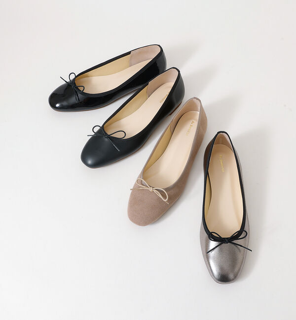AU BANNISTER「【晴雨兼用】ソフトスクエアトゥバレエシューズ」|レインシューズ|