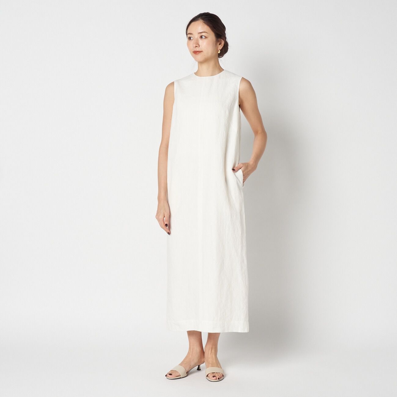 HELIOPOLE「HELIOPOLE DUNGAREES LINEN LONG DRESS」|ワンピース|