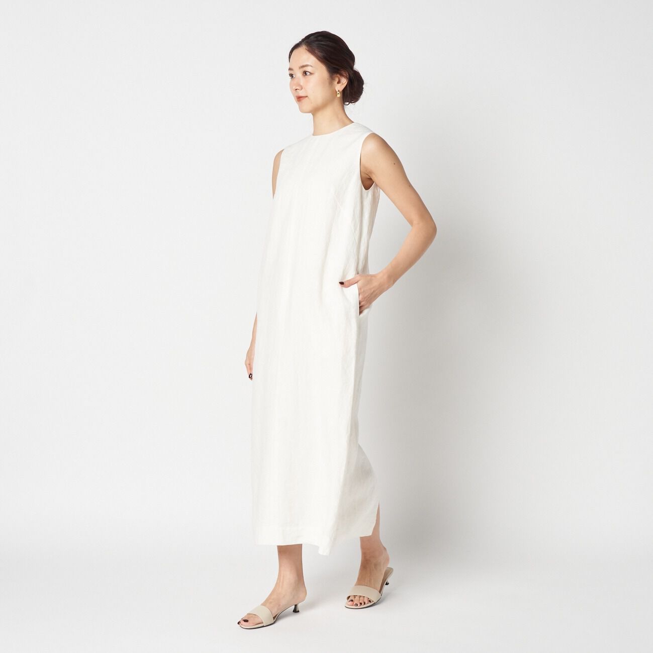 HELIOPOLE「HELIOPOLE DUNGAREES LINEN LONG DRESS」|ワンピース|