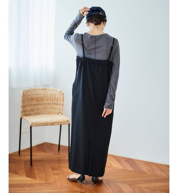  「《手洗い可能》ストレッチキャミジャンスカ」|ジャンパースカート|