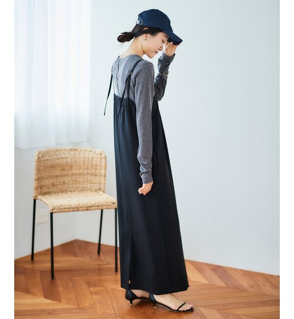  「《手洗い可能》ストレッチキャミジャンスカ」|ジャンパースカート|