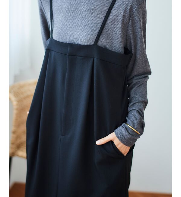  「《手洗い可能》ストレッチキャミジャンスカ」|ジャンパースカート|