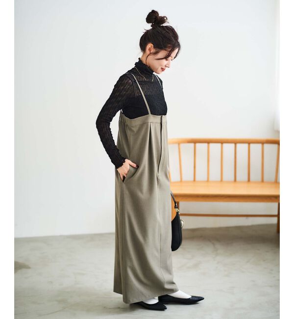  「《手洗い可能》ストレッチキャミジャンスカ」|ジャンパースカート|