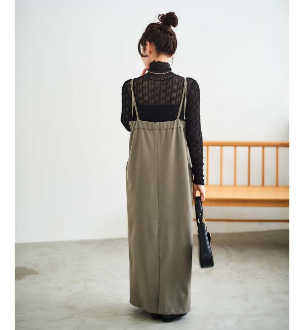  「《手洗い可能》ストレッチキャミジャンスカ」|ジャンパースカート|