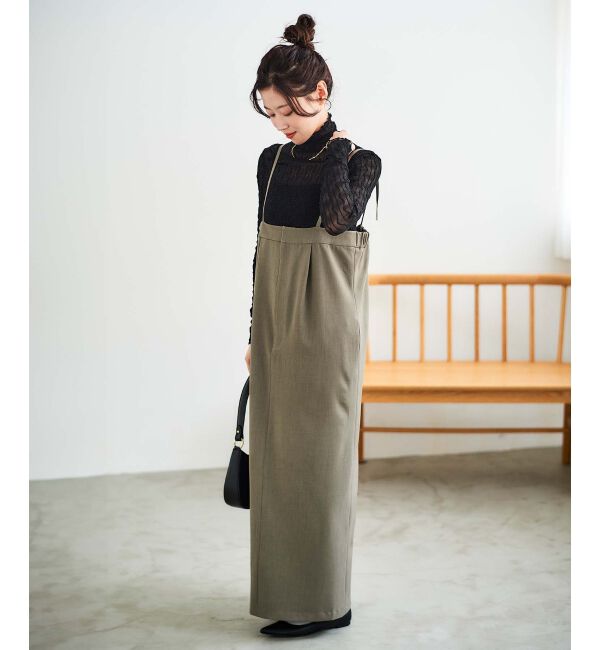  「《手洗い可能》ストレッチキャミジャンスカ」|ジャンパースカート|