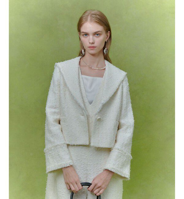 allureville/【LOULOU WILLOUGHBY】ファンシーツイードセーラージャケット