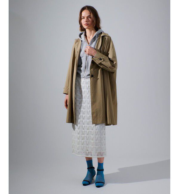 allureville/ステンカラーフレアコート