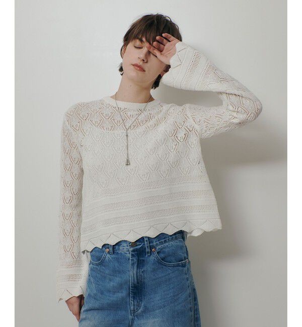 allureville/レースニットプルオーバー