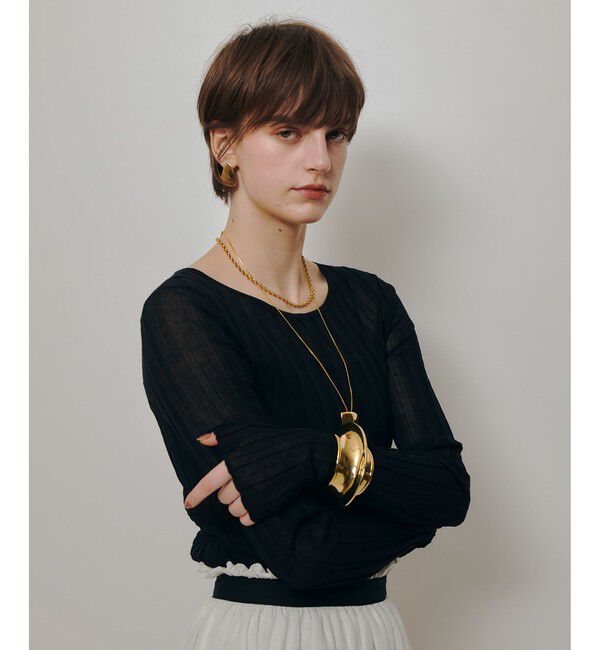 allureville/シアーリブプルオーバー