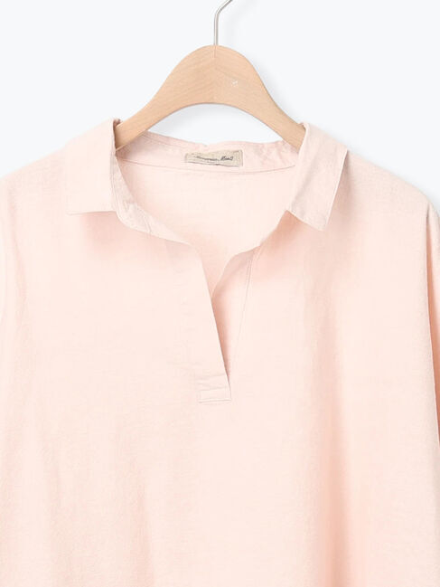 Samansa Mos2「後ろボタンスキッパーチュニック」|シャツ・ブラウス|