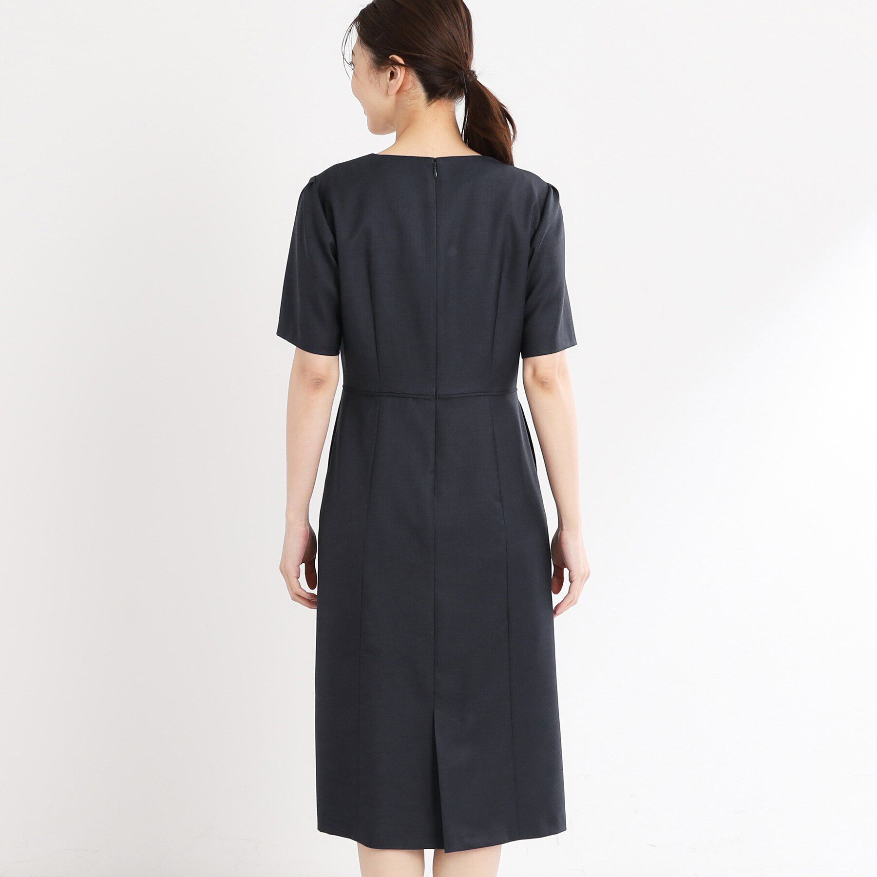 Reflect「【夏SALE／UVカット／洗える／セットアップ可】ドライタッチ五分袖ワンピース」|ワンピース|