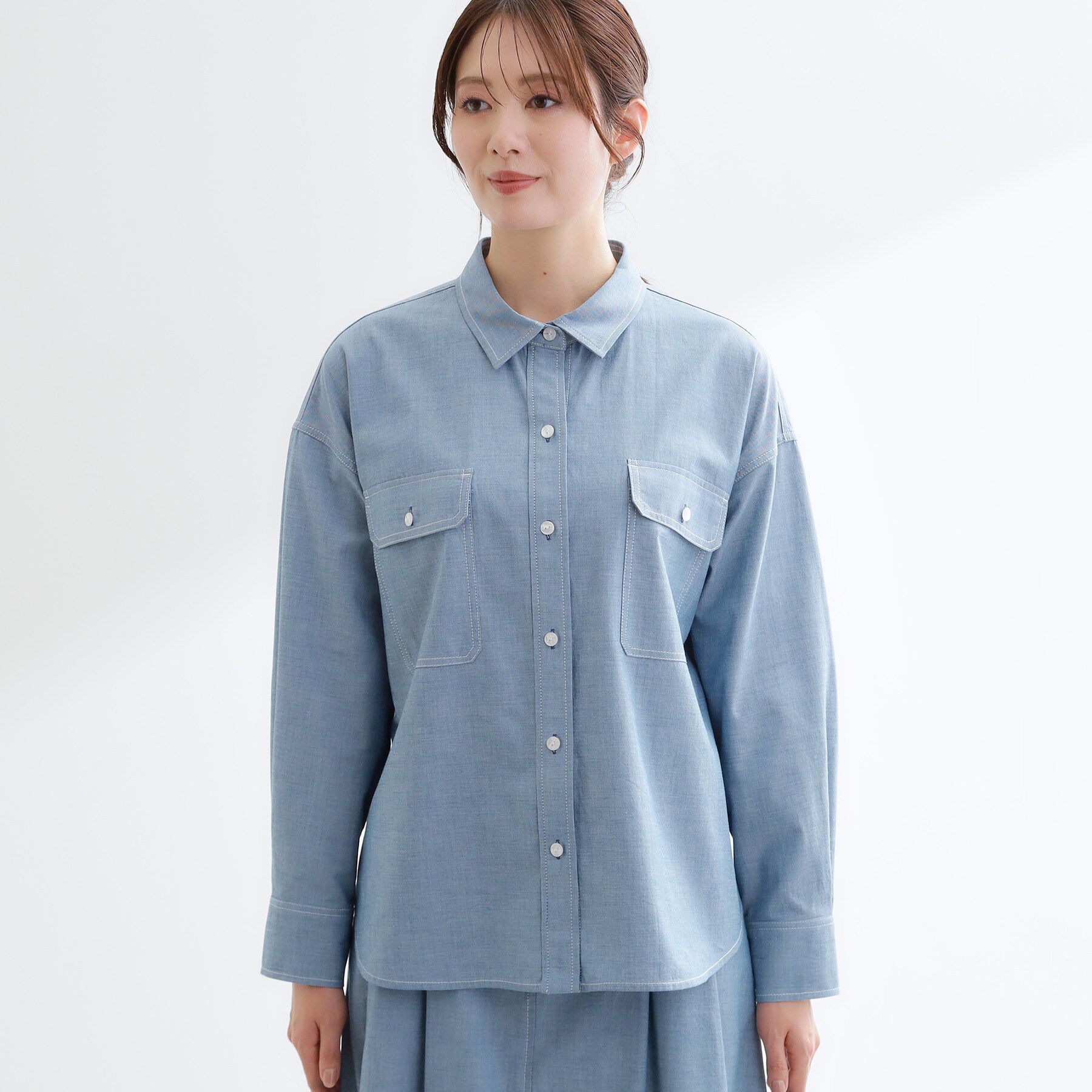 Reflect「【羽織にも◎】ダンガリーシャツ」|シャツ・ブラウス|