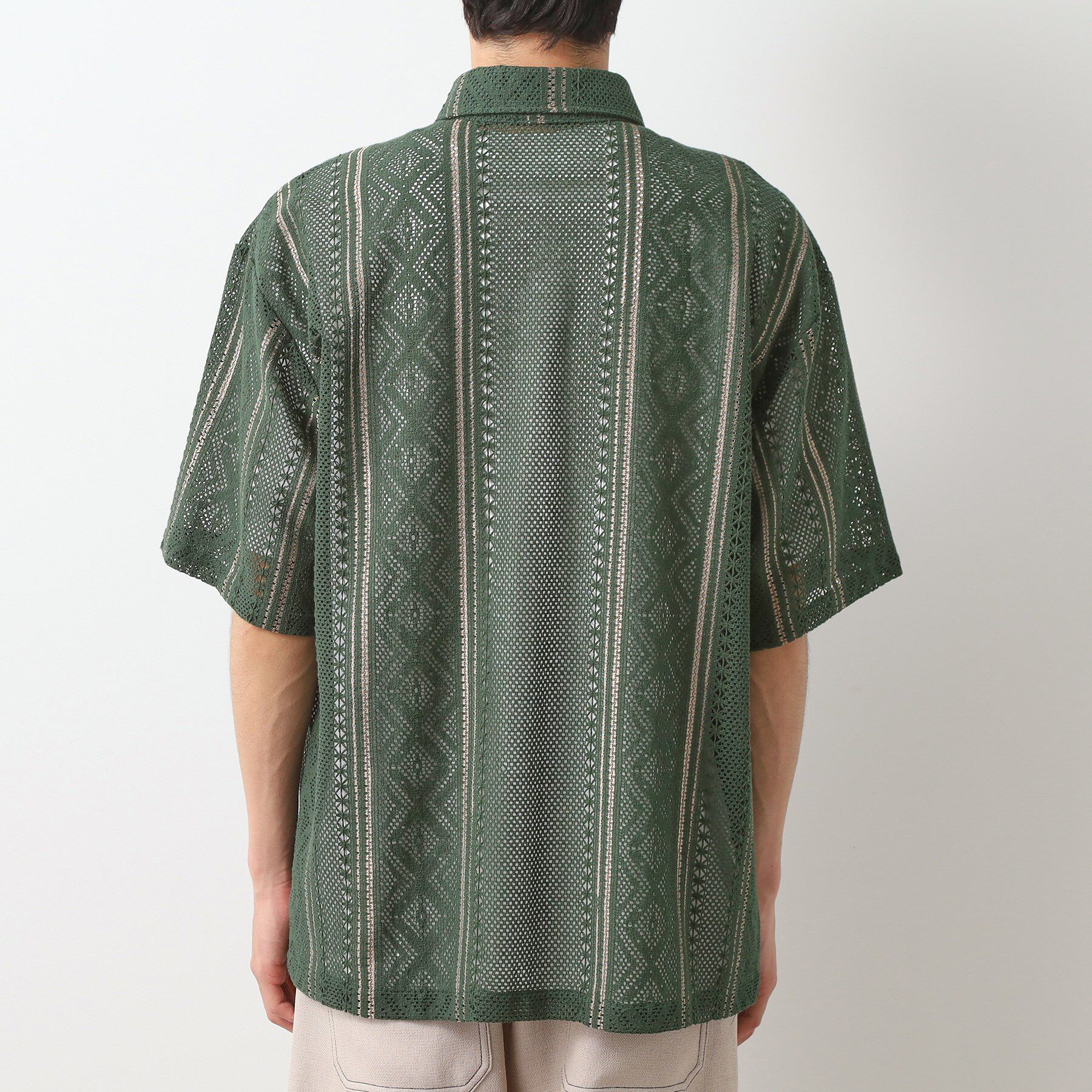 THE SHOP TK「クラフトレースアンサンブルシャツ【半袖Tシャツセットアイテム/オーバーサイズ/洗濯機OK】」|シャツ・ブラウス|