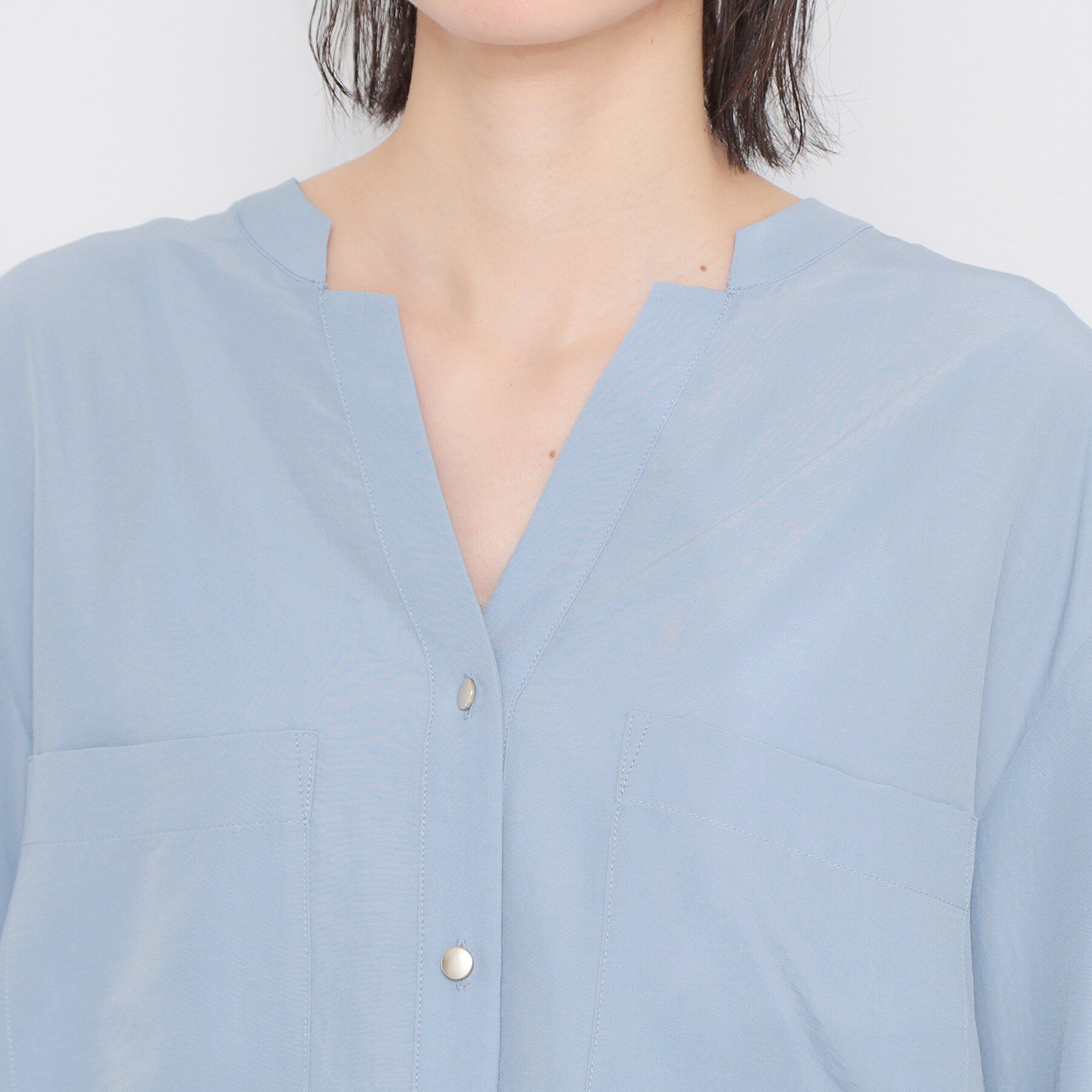 THE SHOP TK「Wポケット金ボタンシャツ」|シャツ・ブラウス|