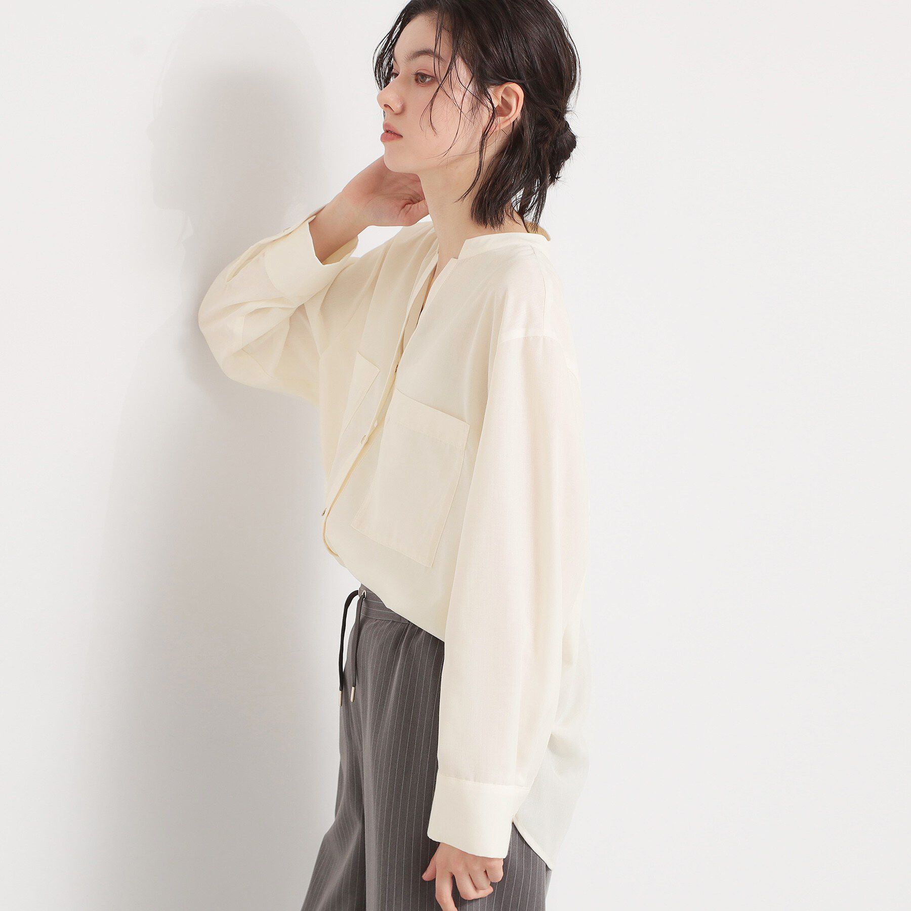 THE SHOP TK「Wポケット金ボタンシャツ」|シャツ・ブラウス|