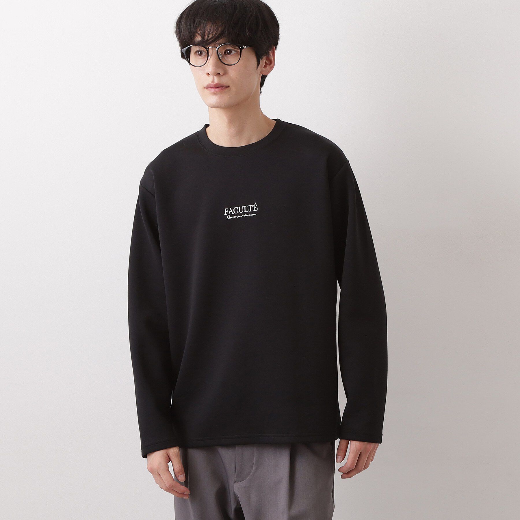 THE SHOP TK「【さりげないワンポイント】ダンボール刺繍スウェット 洗濯機OK」|Tシャツ・カットソー|