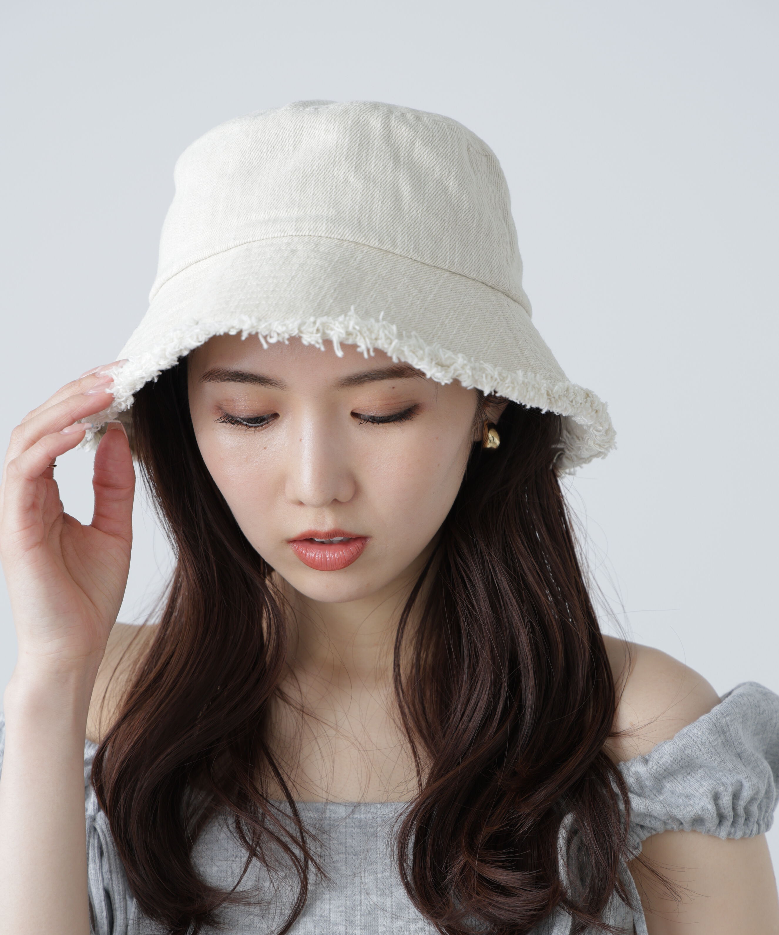  「フリンジハット」|ソックス|ベージュ