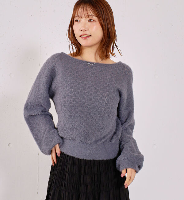 archives「バックリボン透かしニットプルオーバー」|ニット・セーター|
