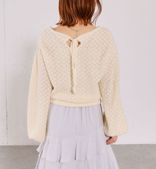 archives「バックリボン透かしニットプルオーバー」|ニット・セーター|