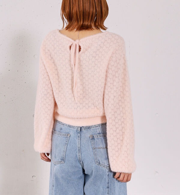 archives「バックリボン透かしニットプルオーバー」|ニット・セーター|