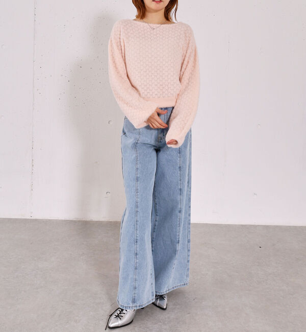 archives「バックリボン透かしニットプルオーバー」|ニット・セーター|