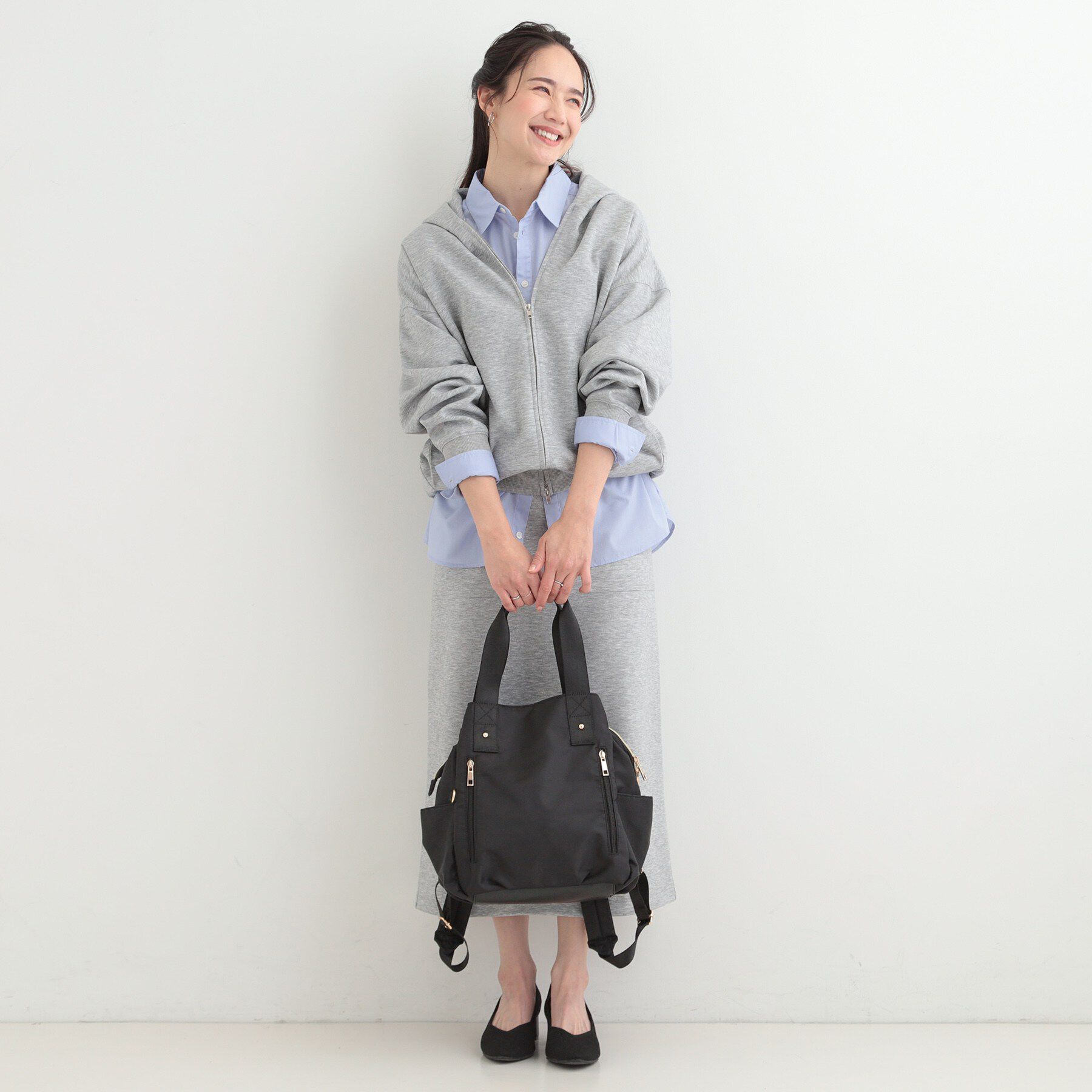 SHOO･LA･RUE「【撥水／2WAY】トートにもなる低反発ベルトの3層リュック」|リュック|