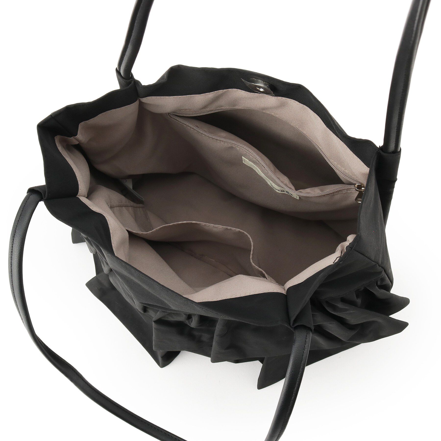 SHOO･LA･RUE「【撥水】つまみハンドルフリルトートバッグ」|トートバッグ|