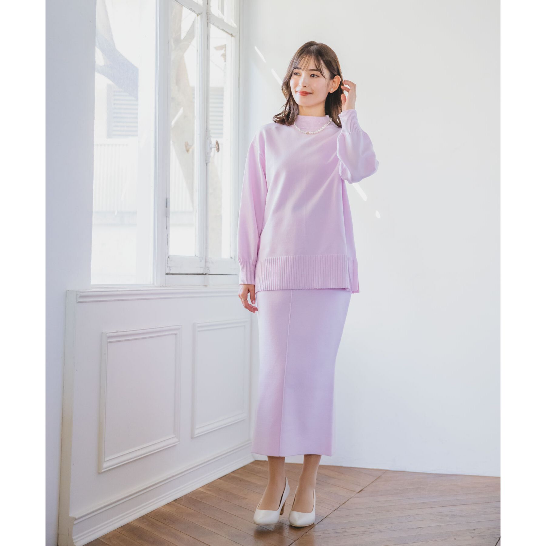 ITS&rsquo;DEMO「【通勤／手洗い可】ボトルネック&times;タイトスカートセットアップ」|スーツ|