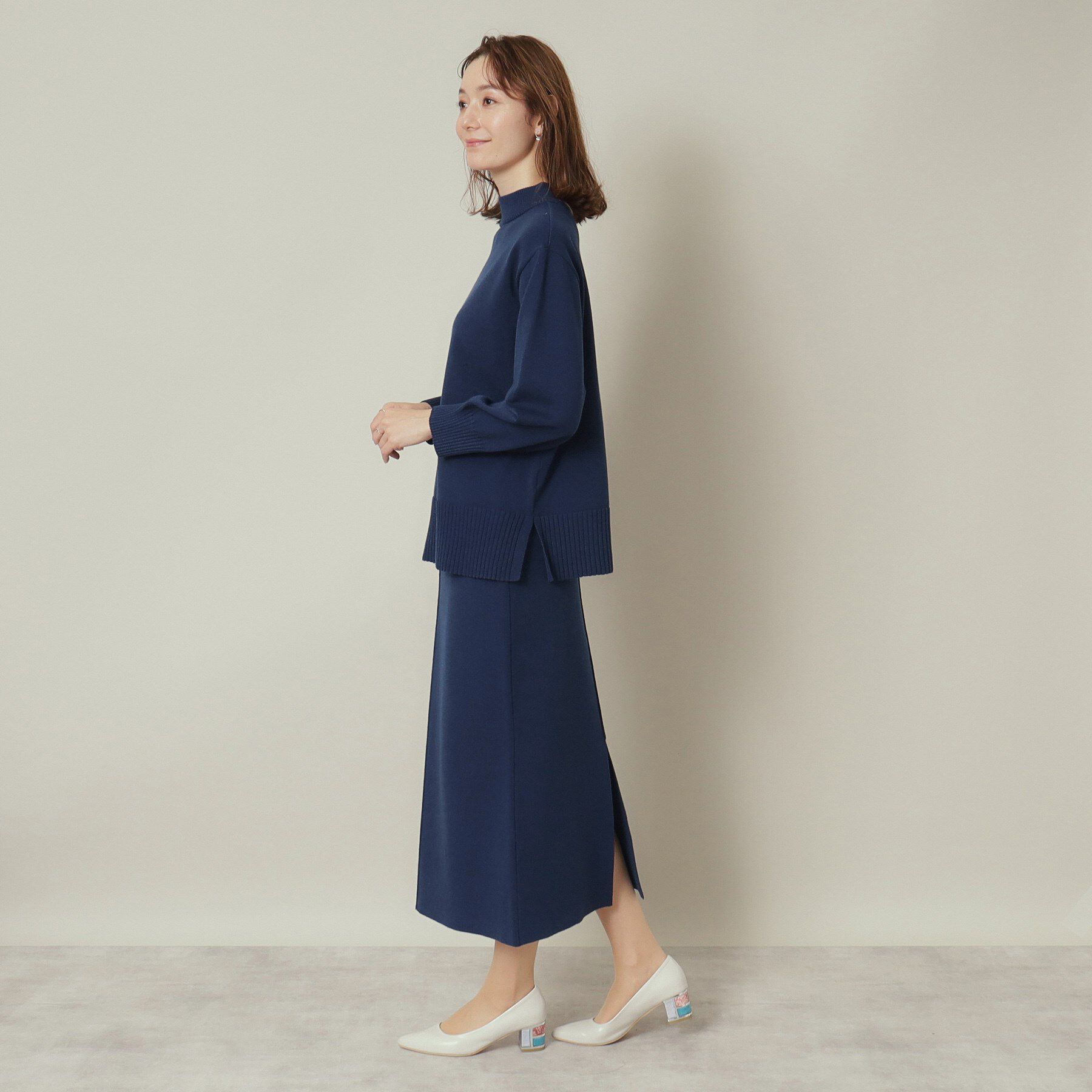 ITS&rsquo;DEMO「【通勤／手洗い可】ボトルネック&times;タイトスカートセットアップ」|スーツ|