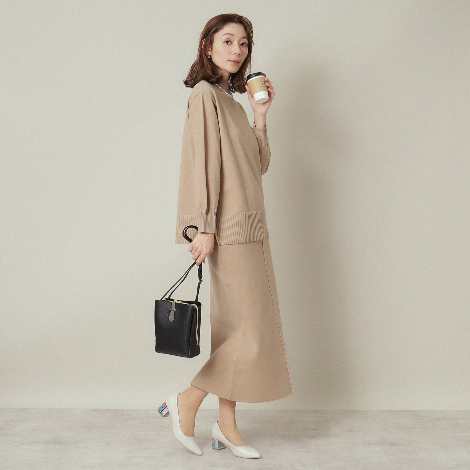 ITS&rsquo;DEMO「【通勤／手洗い可】ボトルネック&times;タイトスカートセットアップ」|スーツ|