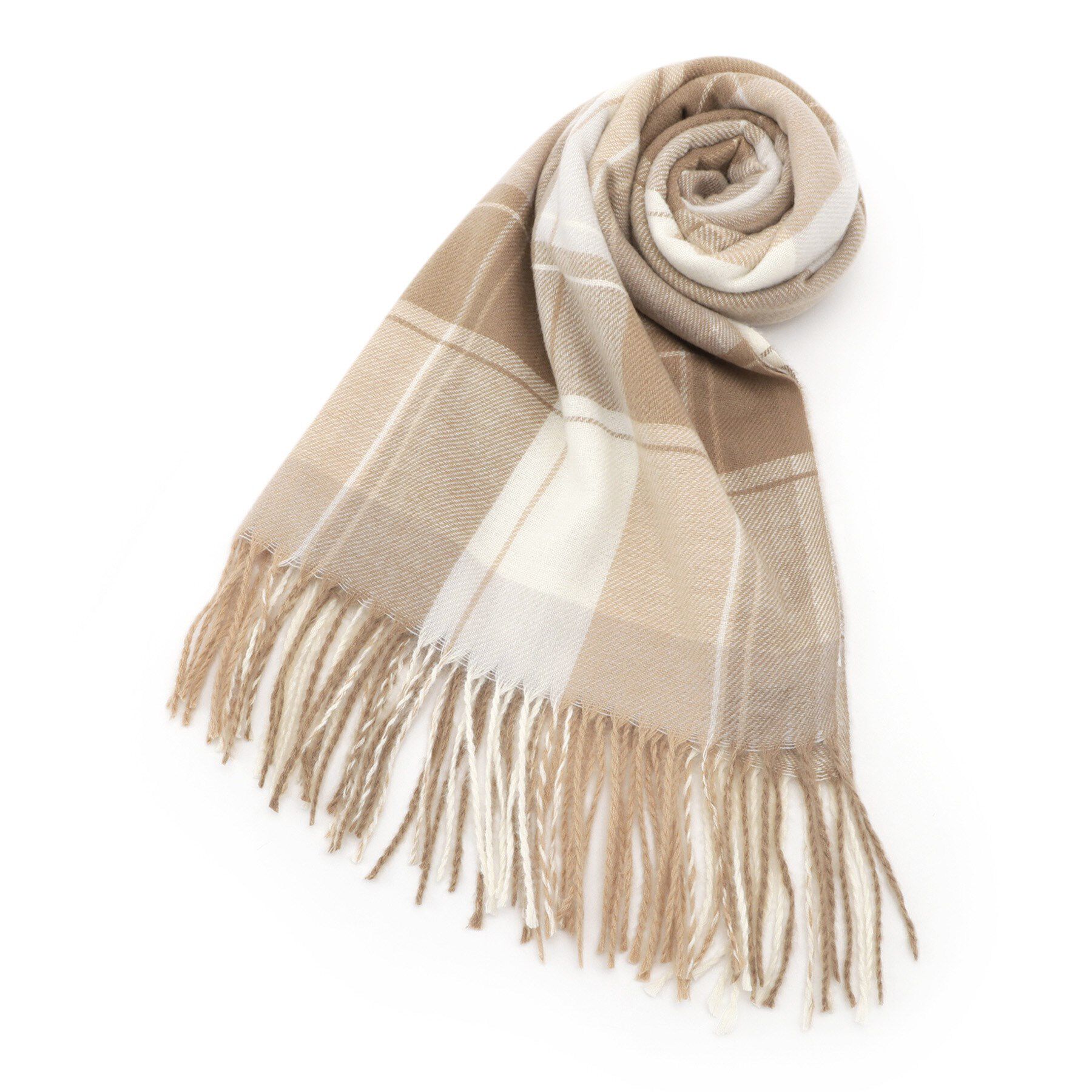 Ober Tashe「ソフトタッチチェックストール」|ストール|