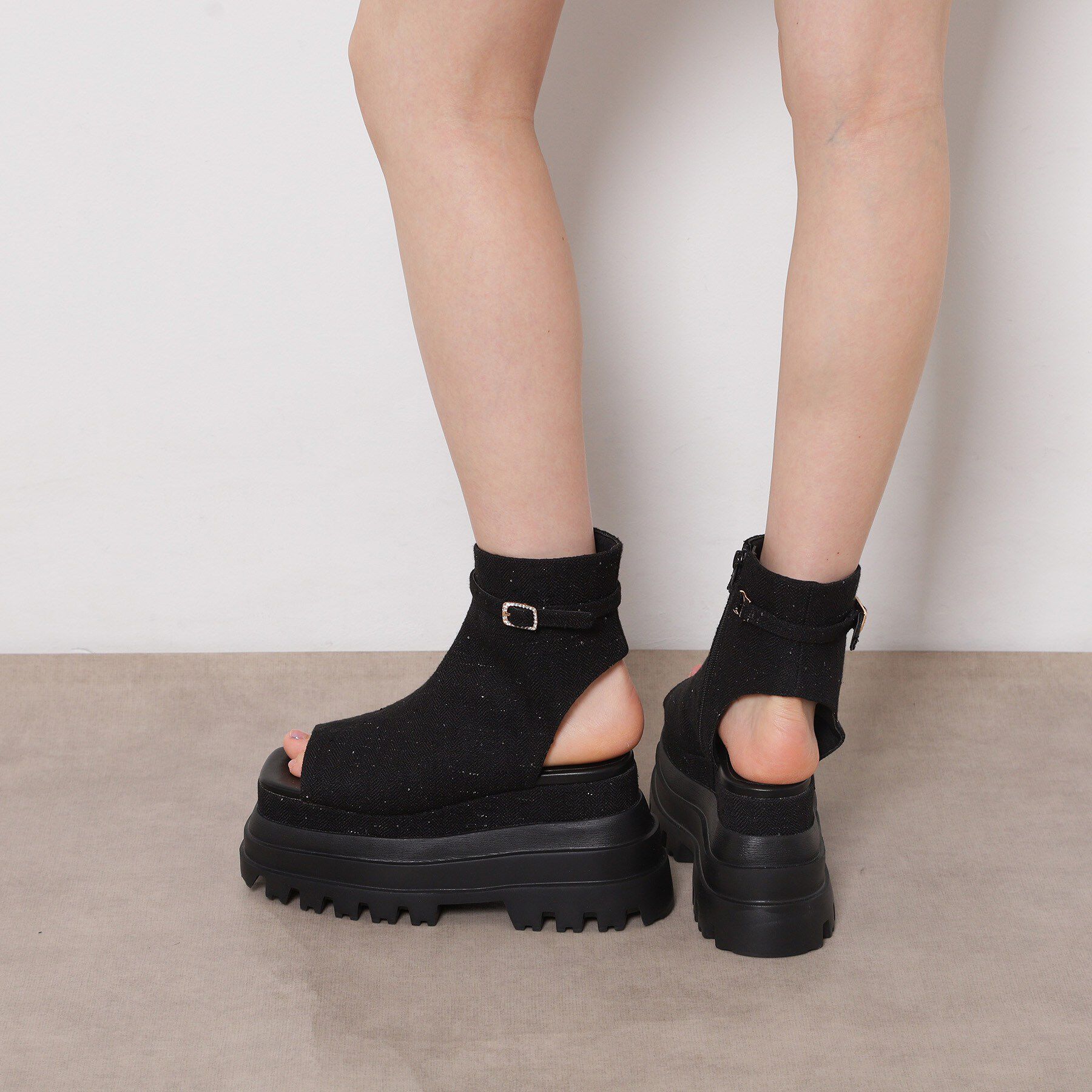 ESPERANZA「ボリューム厚底ブーツサンダル」|ショートブーツ|