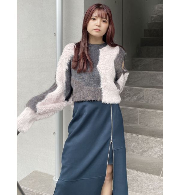 MURUA「ジップスリットAラインスカート」|スカート|