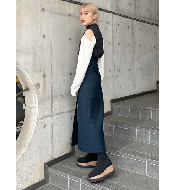 MURUA「ジップスリットAラインスカート」|スカート|