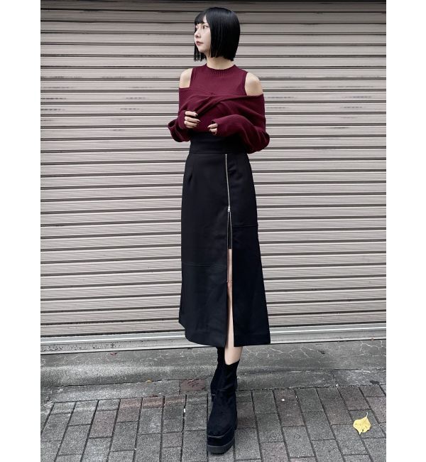 MURUA「ジップスリットAラインスカート」|スカート|